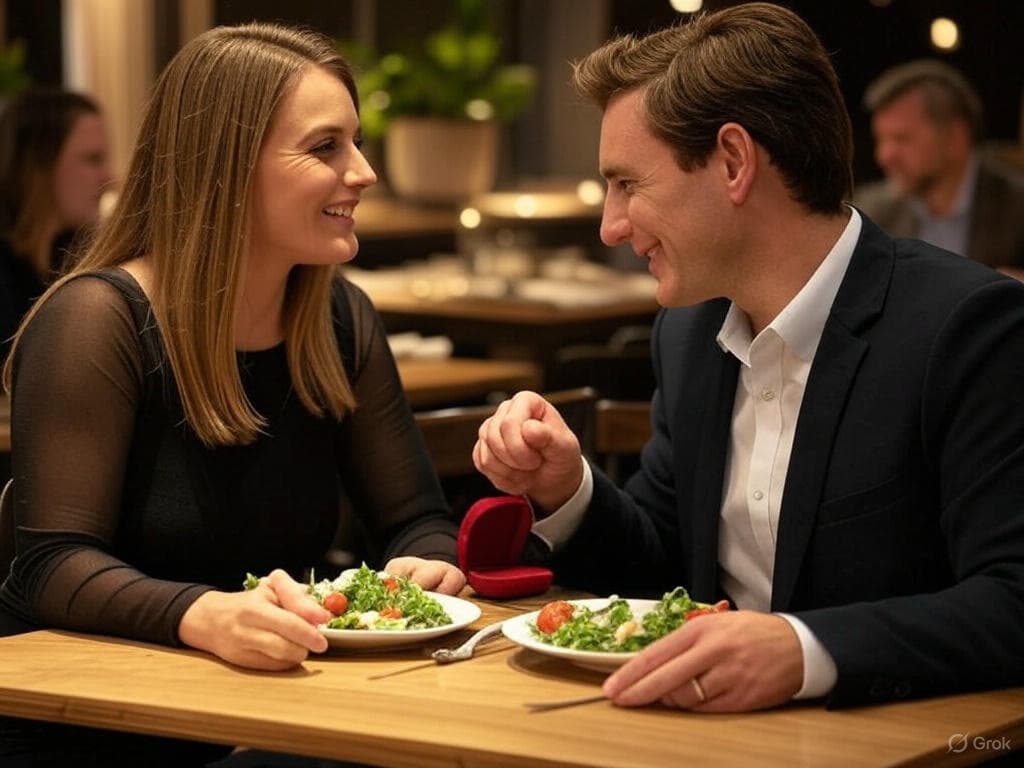 Couple on a dinner date